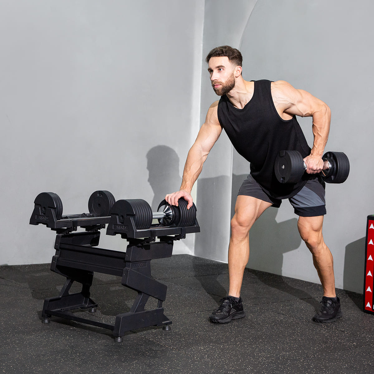 Snode 80 LB Adjustable Dumbbells with Stand | Snode Fitness Equipment