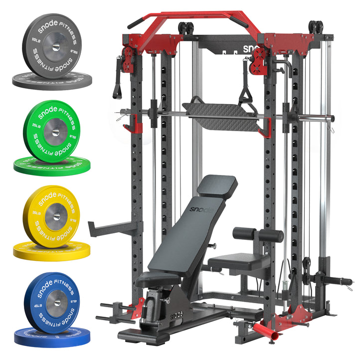 Snode ALL10 Plus Smith Machine Functional Trainer Power Rack
