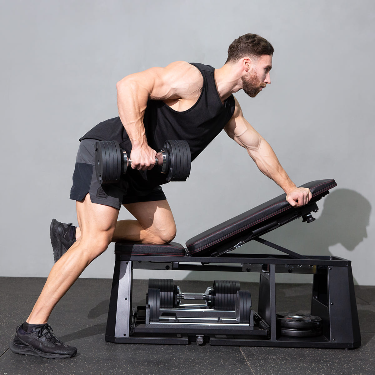 Snode Adjustable Bench AD80 Adjustable Dumbbell Set + 4-in-1 Storage Bench | Snode Fitness