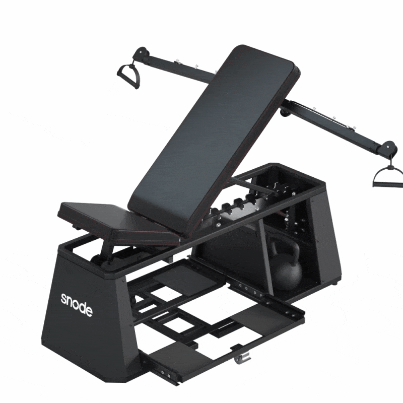 Snode 4-in-1 Adjustable Storage Bench with Cable Crossover – Snode Fitness