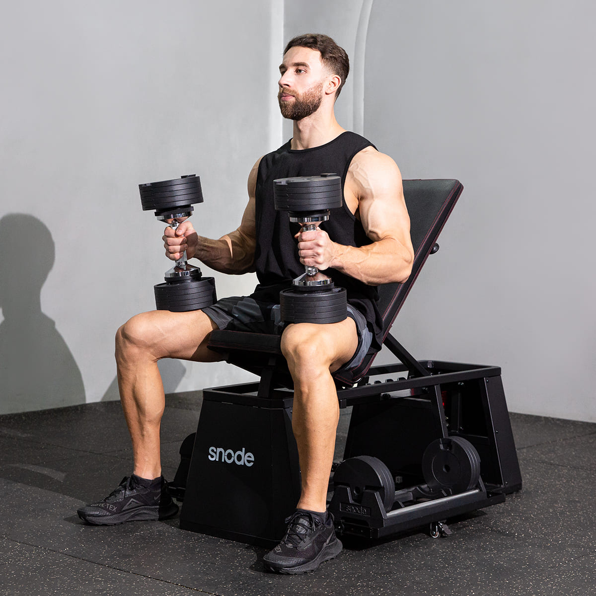 Snode Adjustable Bench AD80 Adjustable Dumbbell Set + 4-in-1 Storage Bench | Snode Fitness