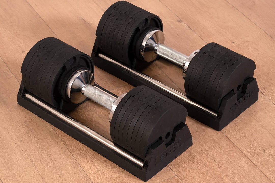 Snode 80lb adjustable dumbbells
