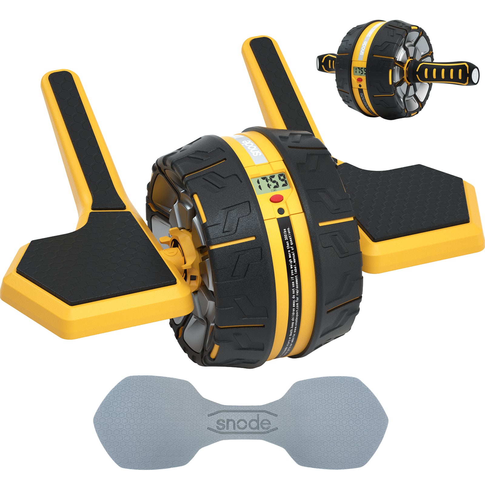 Snode 3-Level Resistance Rebound Ab Roller with Detachable Elbow Rests S520S