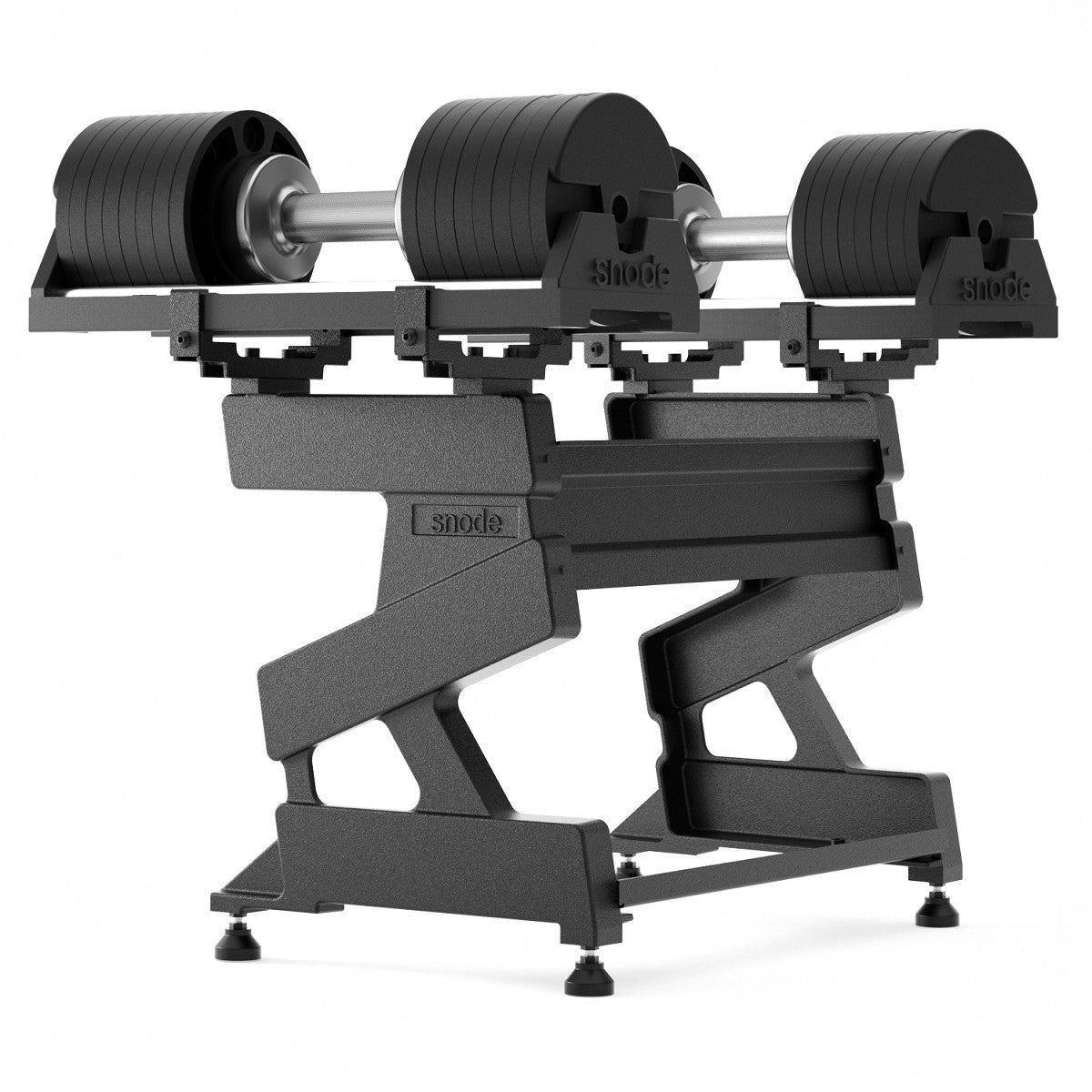 FREE BENCH! Snode 80LB Adjustable Dumbbell + All Iron Stand Combo