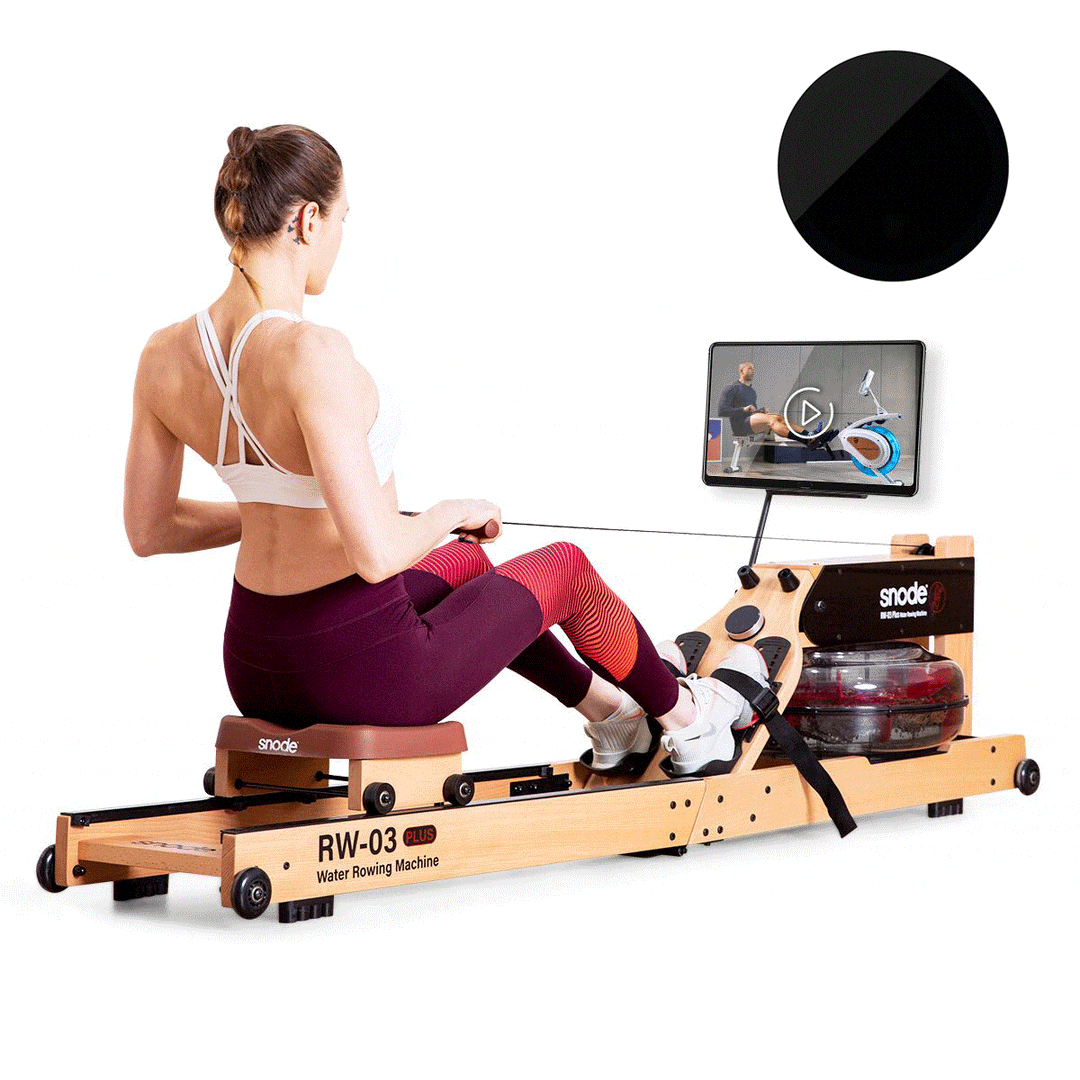 Snode Dual-system Wooden Home Water Rower Machine-RW03