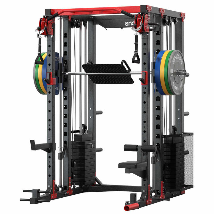 Snode ALL10 Pro Smith Machine 350LB Stack + Leg Press Attachment Home Gym