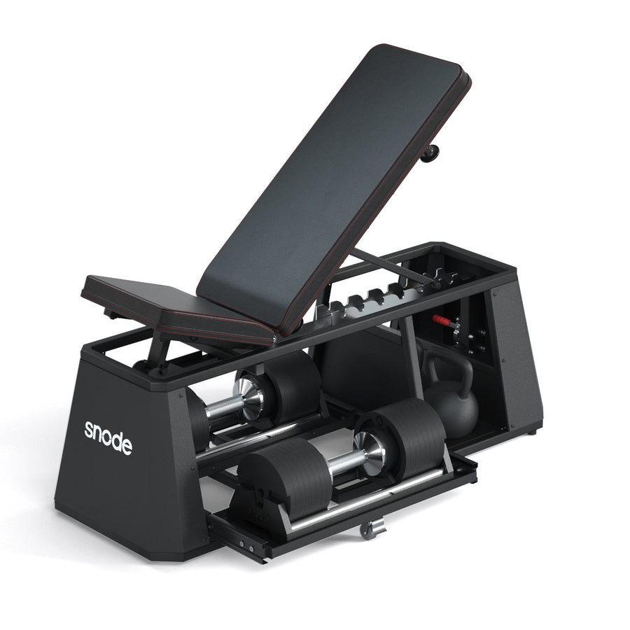 Snode 4-in-1 Adjustable Storage Bench with Cable Crossover – Snode Fitness