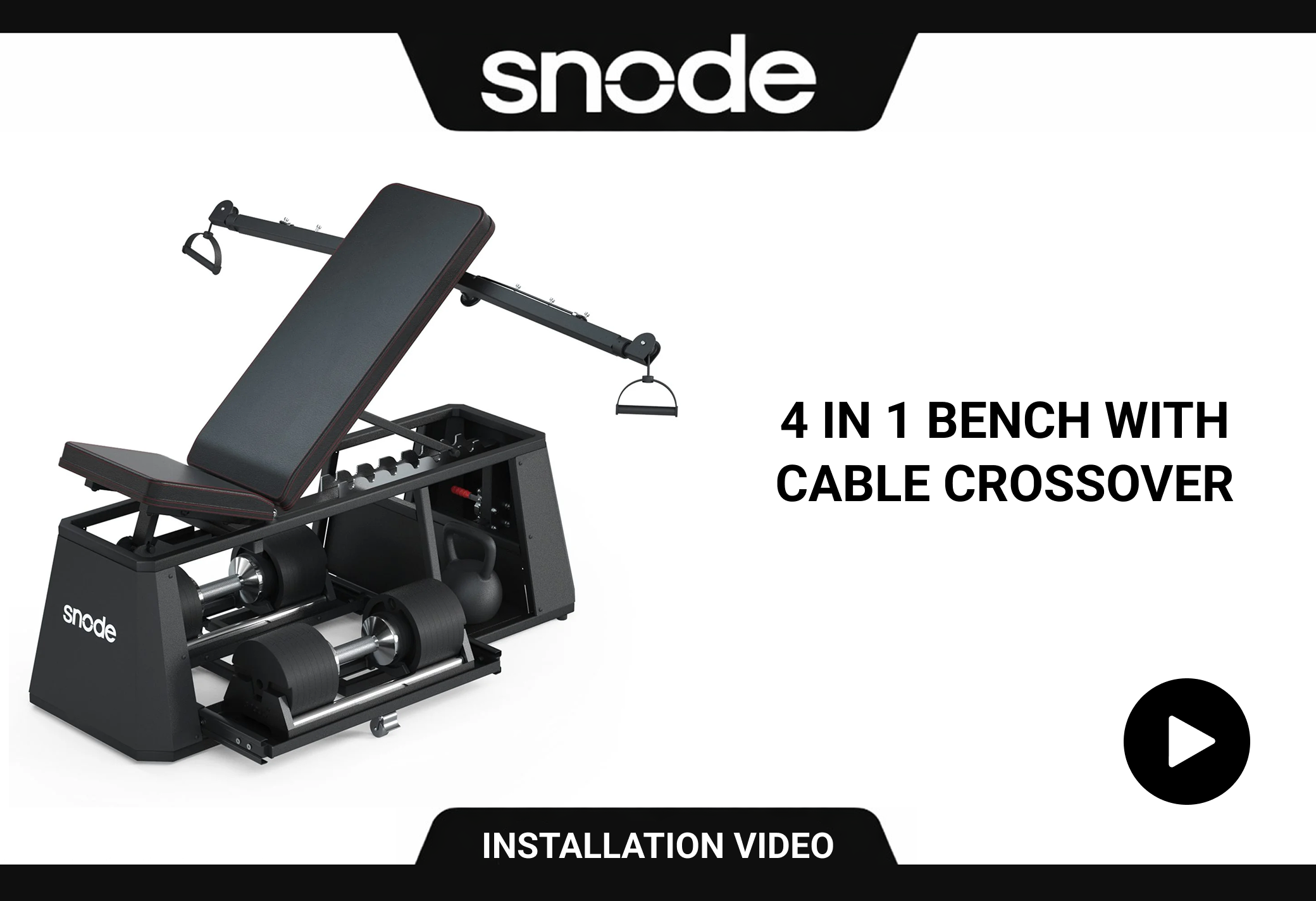 4 in 1 Bench with Cable Crossover