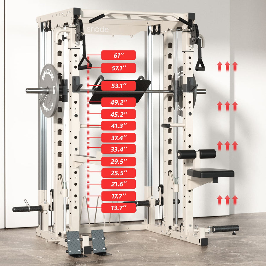 ALL10 Pro Smith Machine Functional Trainer Power Rack | Snode Fitness ...