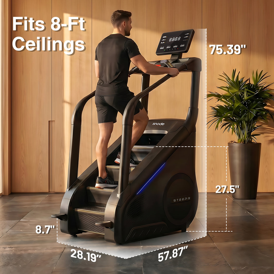 Snode Steepr™ Stair Climber Machine can fits 8-Ft Ceilings