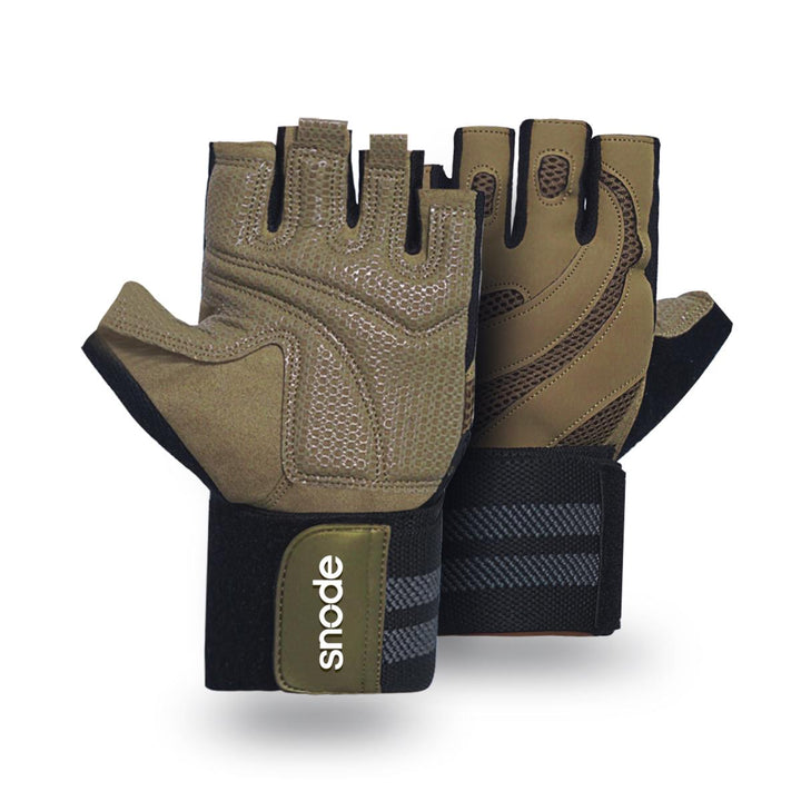 Snode Workout Gloves with Wrist Wrap Support