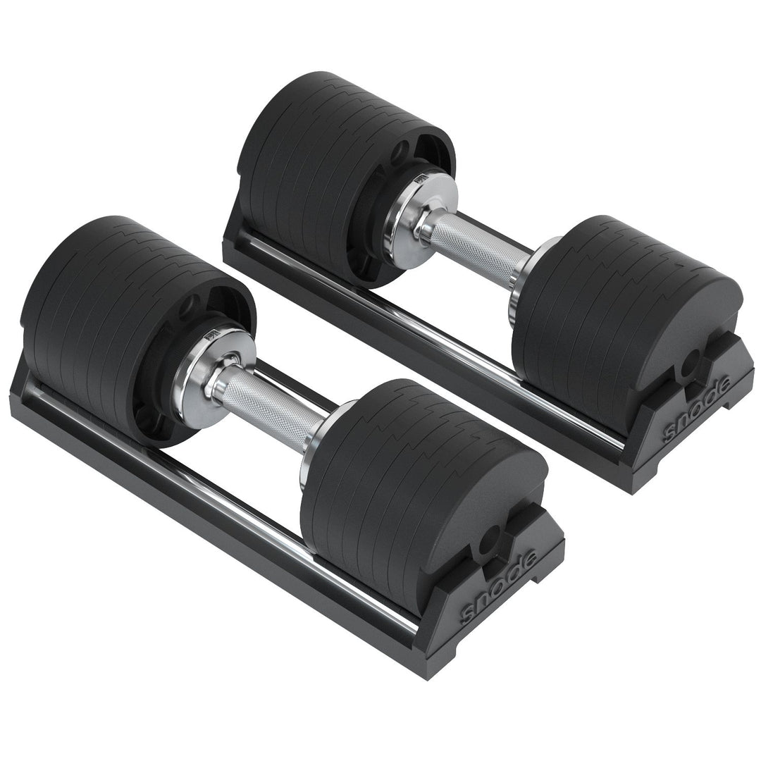 The Most Durable Adjustable 80 lbs Dumbbells - Home Gym Equipment 1 Pair of AD80s with 8 Magnet Weight Plates