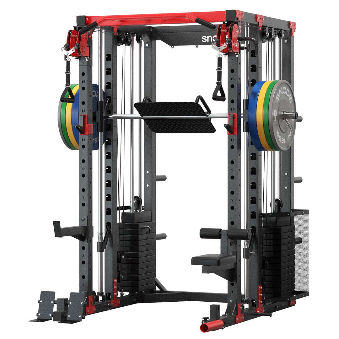 Snode Home Gym Smith Machine - ALL10 Pro with 350LB Weight Stack