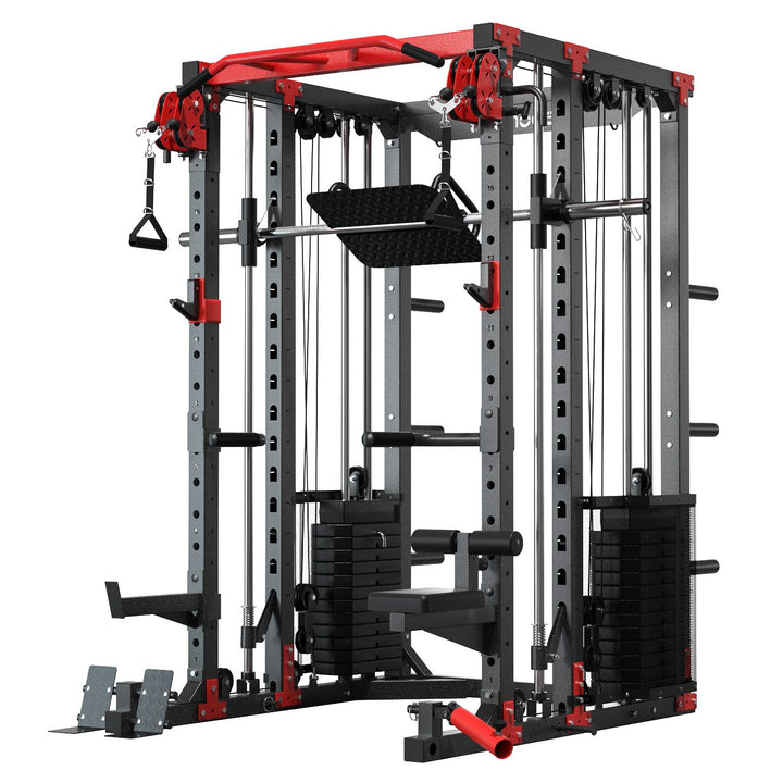 Snode Home Gym Smith Machine - ALL10 Pro with 350LB Weight Stack