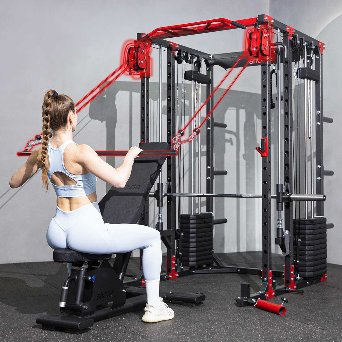ALL 10 Pro Smith Machine with 350LB Weight Stack | Snode Fitness