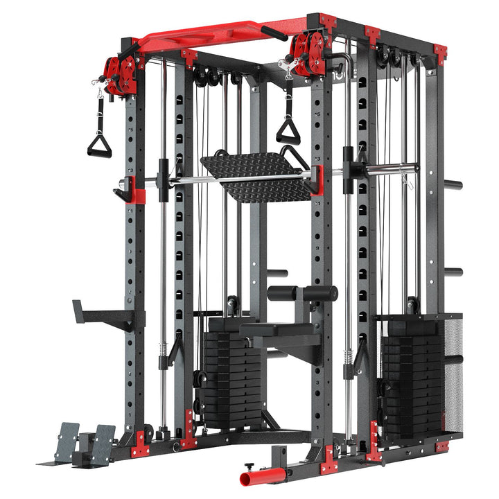 Snode Home Gym Smith Machine - ALL10 Pro with 350LB Weight Stack