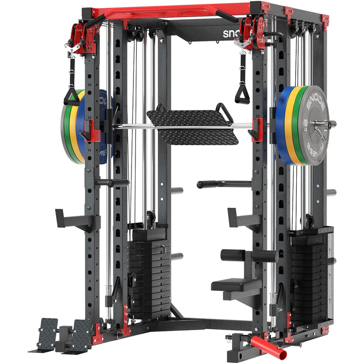 Snode Home Gym Smith Machine - ALL10 Pro with 350LB Weight Stack