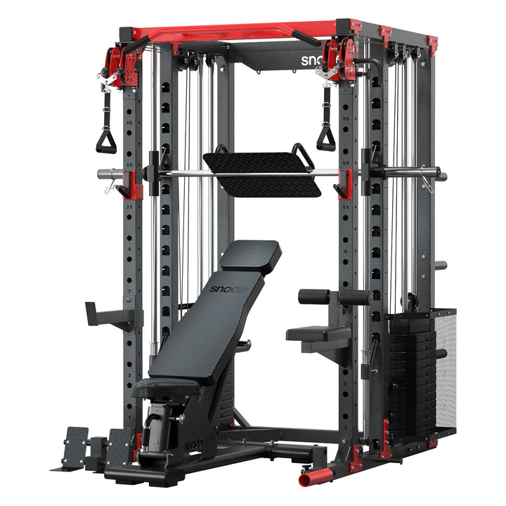Snode Home Gym Smith Machine - ALL10 Pro with 350LB Weight Stack