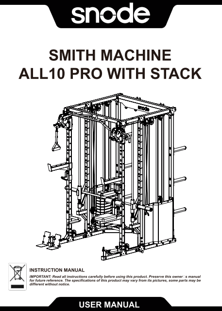 ALL10 Pro with 350LB Stack-Flat Pull Up Bar