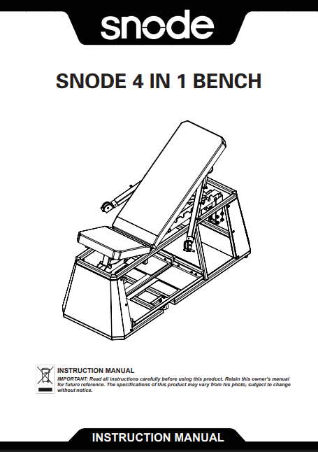4 in 1 Bench with Cable Crossover