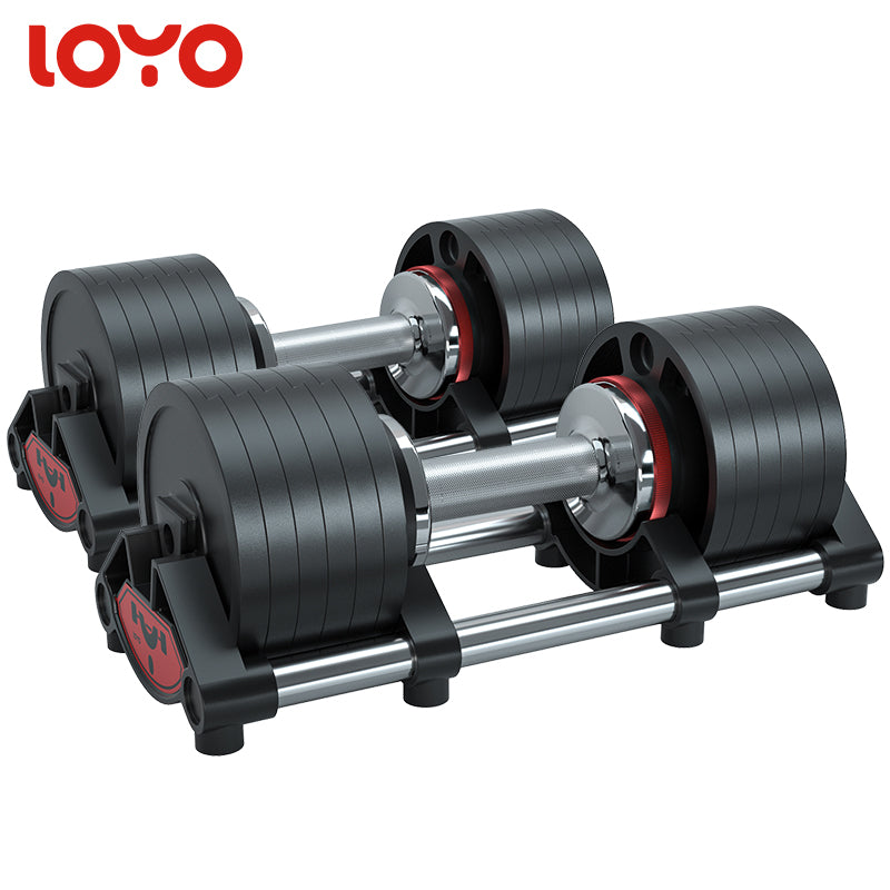 LOYO 50lbs Adjustable Dumbbell Strength Training