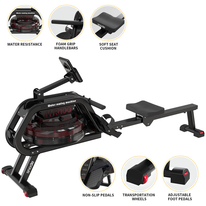 Snode Home Use Water Resistance Foldable Rowing Machine - WR100