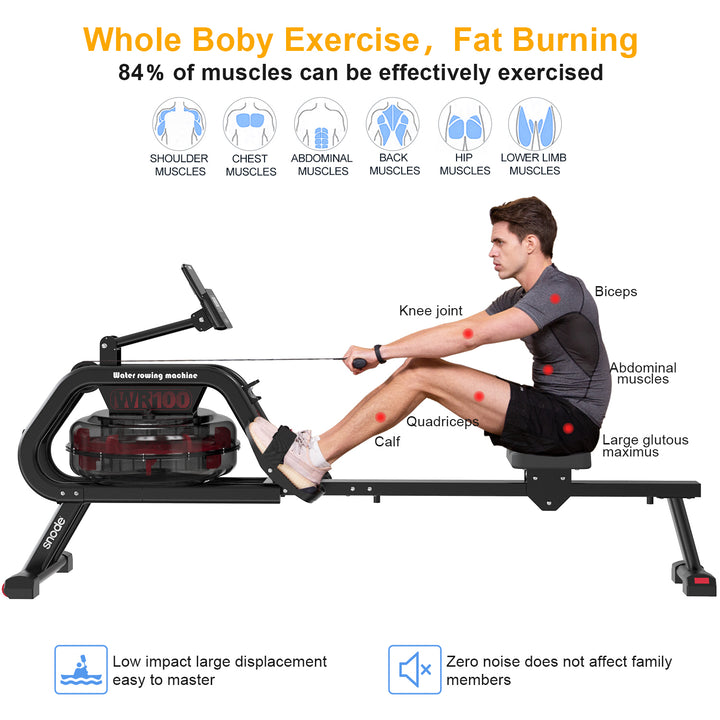 Snode Home Use Water Resistance Foldable Rowing Machine - WR100