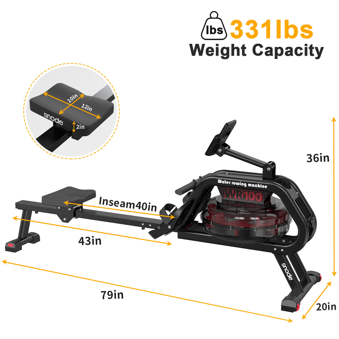 Snode Home Use Water Resistance Foldable Rowing Machine - WR100
