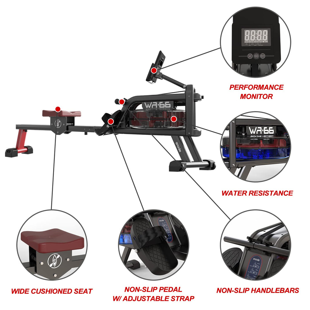 Snode Bluetooth Water Resistance Paddling and Dragon Boat Rowing Machine — WR66